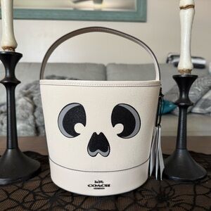 Coach Spooky Cream and Black Skull 💀 Bag